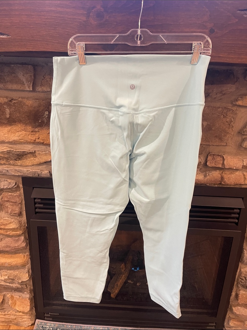 Lululemon light mint/robins egg blue Crop Leggings